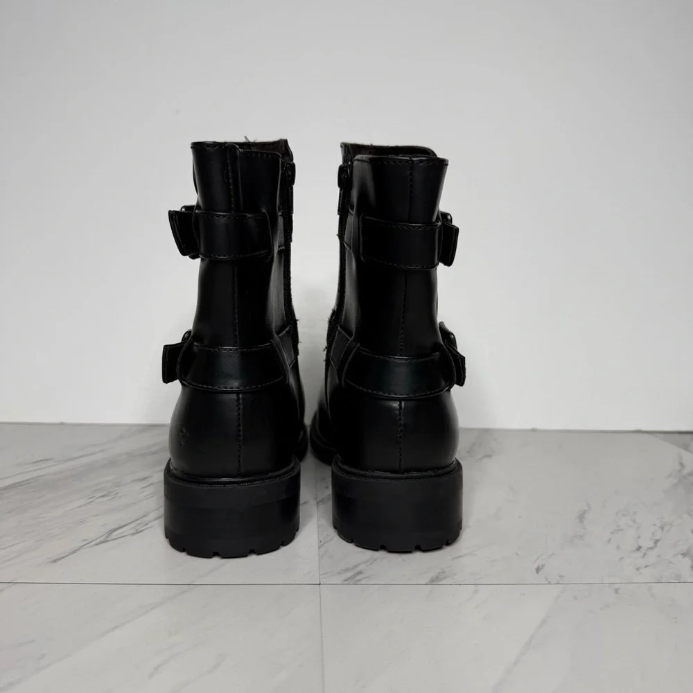 BOC Black Buckle Moto Boot 8M